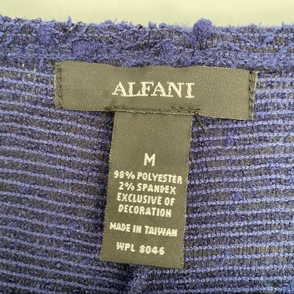 ALFANI sequin detail tunic top sweater navy M - Picture 4 of 8